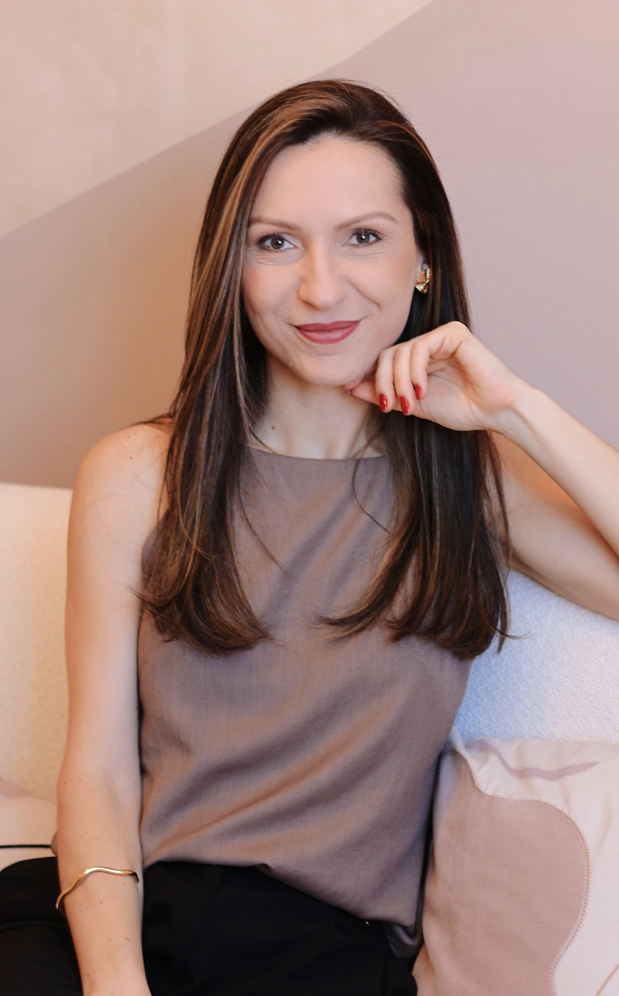 Retrato de Cris Czarnobai, psicóloga